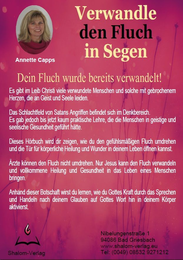 Hörbücher Deutsch - Annette Capps: Verwandle den Fluch in Segen (3-CDs)