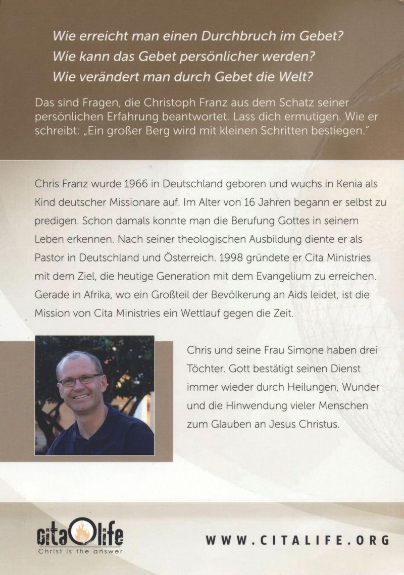 Büchersortiment - Chris Franz: Erlebe einen Durchbruch im Gebetsleben