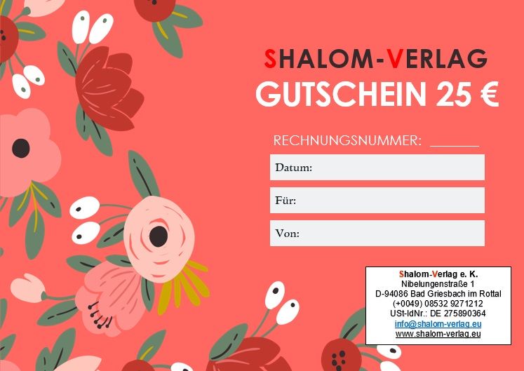 Shalom-Verlag: Gutschein 25 €