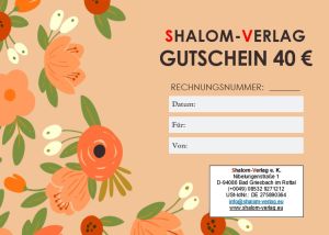 Shalom-Verlag: Gutschein 40 €
