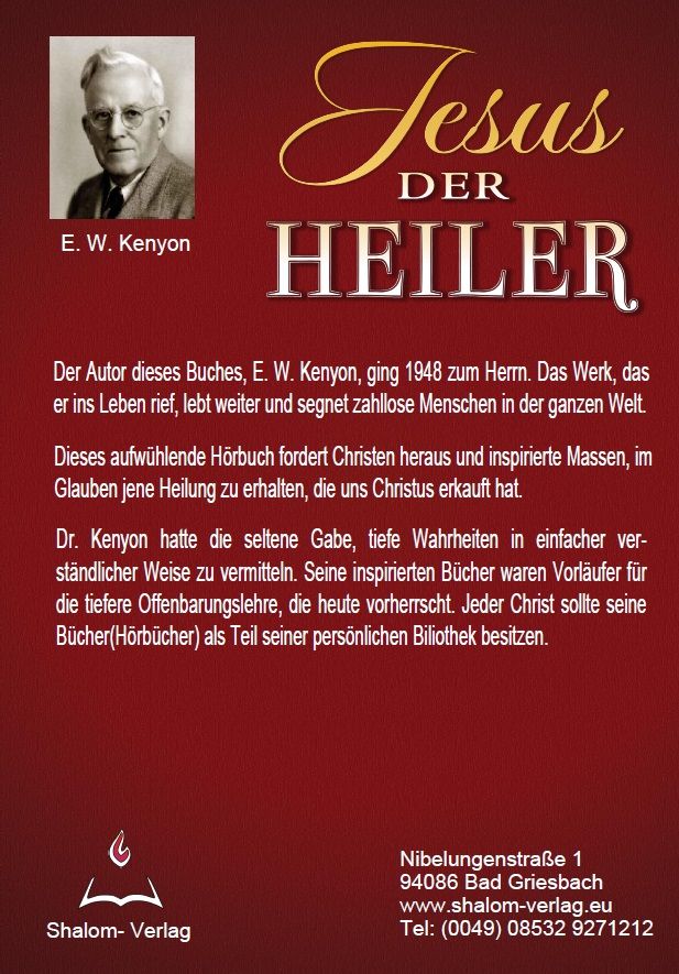 Hörbücher Deutsch - E.W. Kenyon: Jesus, der Heiler (MP3-1 CD)