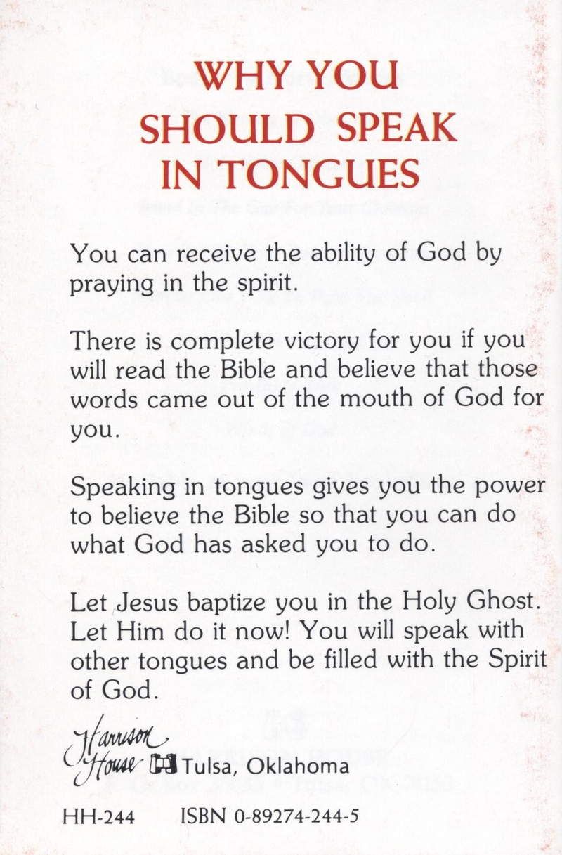Englische Bücher - N. Hayes: Why You Should Speak in Tongues