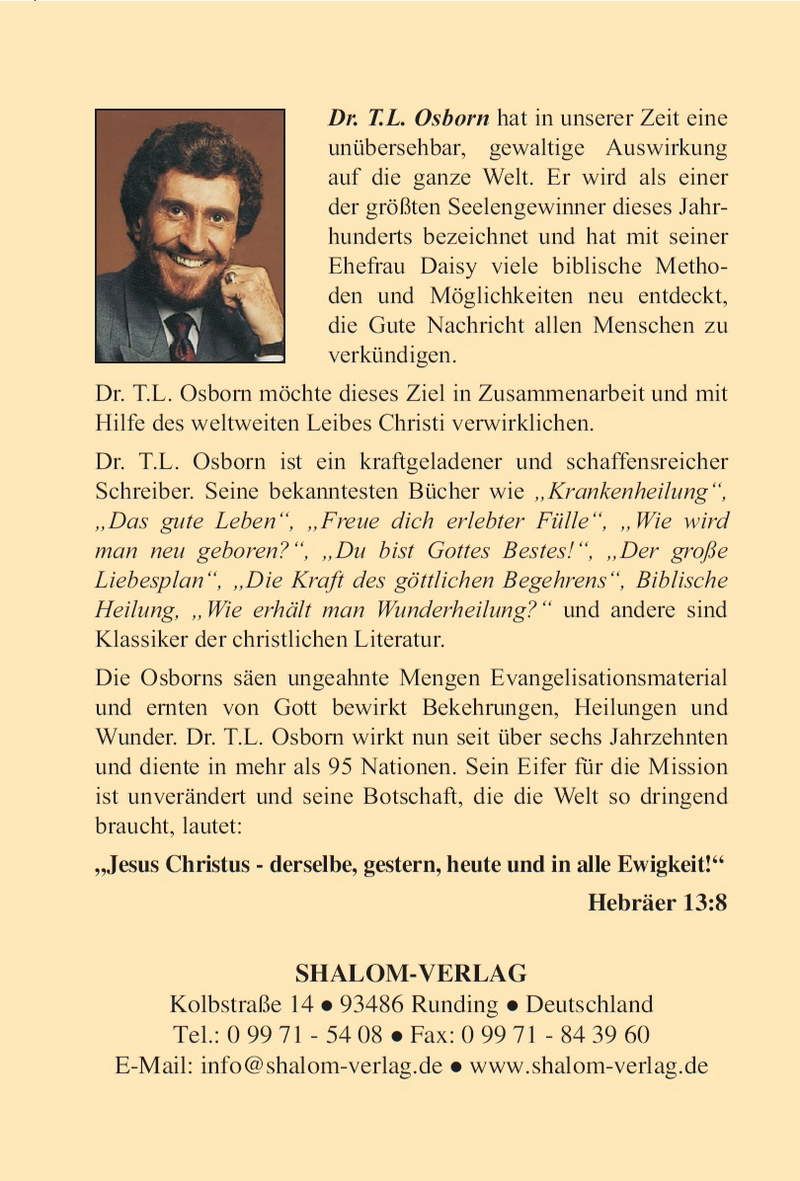 T.L. Osborn: Unbegrenzter Erfolg
