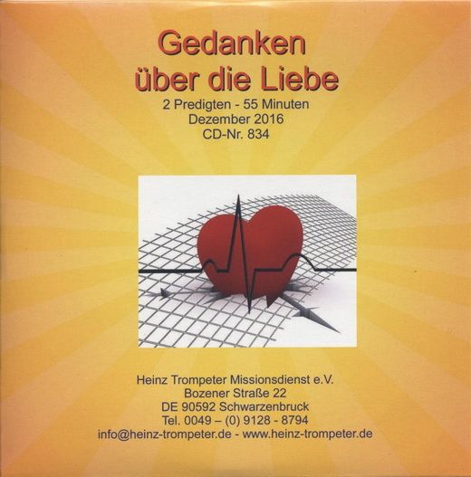 Predigten Deutsch - Heinz Trompeter: Gedanken über die Liebe (CD)