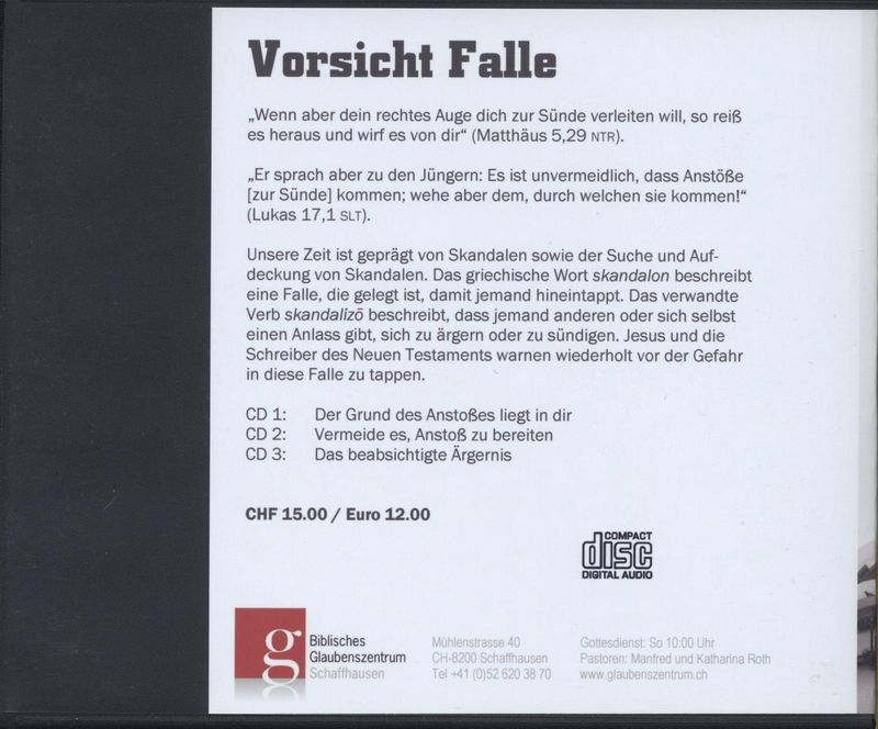 Manfred & Katharina Roth: Vorsicht Falle! (3CDs)