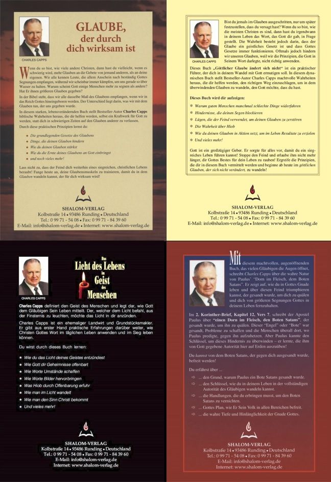 Charles Capps: 4 Bücher Bundle (Rabattangebot 3 Stk + 1 Gratis)