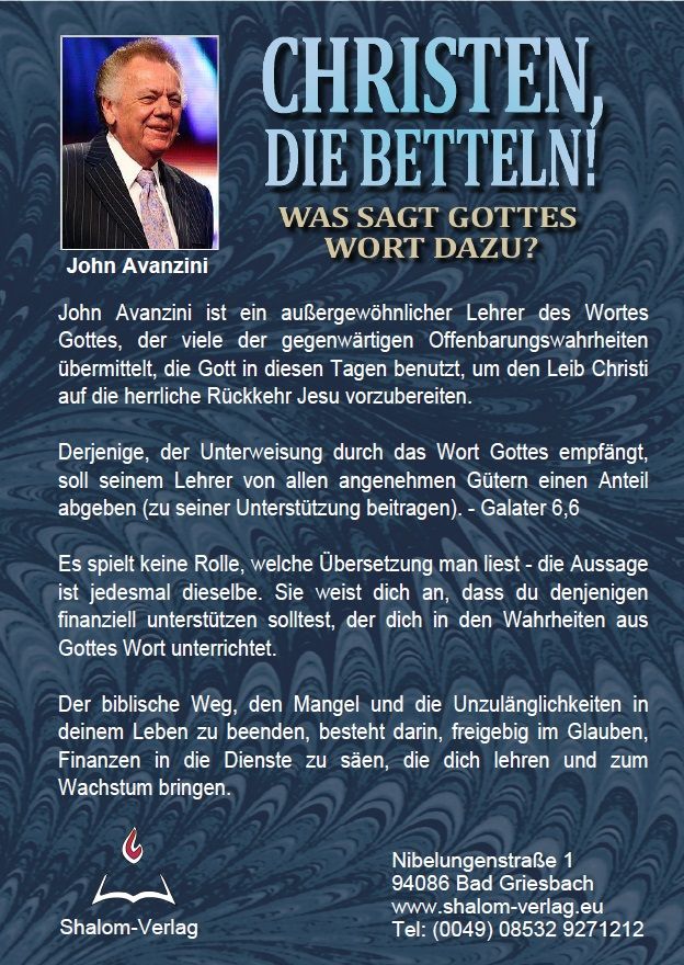 John Avanzini: Christen, die betteln? (MP3)