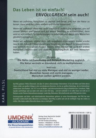 Büchersortiment - Karl Pilsl: Die naturkonforme Strategie