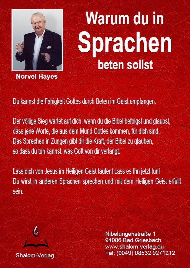 Hörbücher Deutsch - Norvel Hayes: Warum du in Sprachen beten sollst (1 CD)