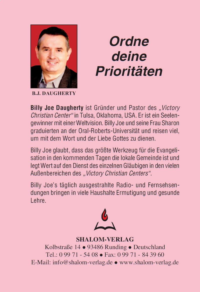 Billy Joe Daugherty: Ordne deine Prioritäten
