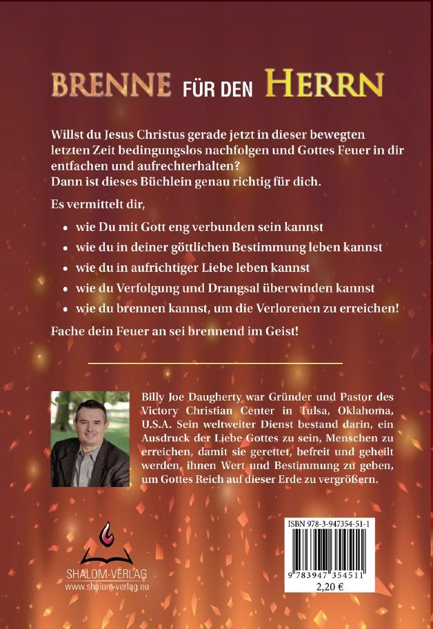 Billy Joe Daugherty: Brenne für den Herrn