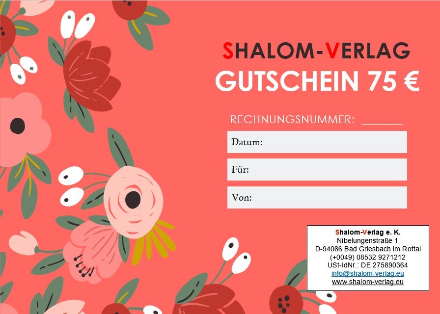 Gutscheine - Shalom-Verlag: Gutschein 75 €