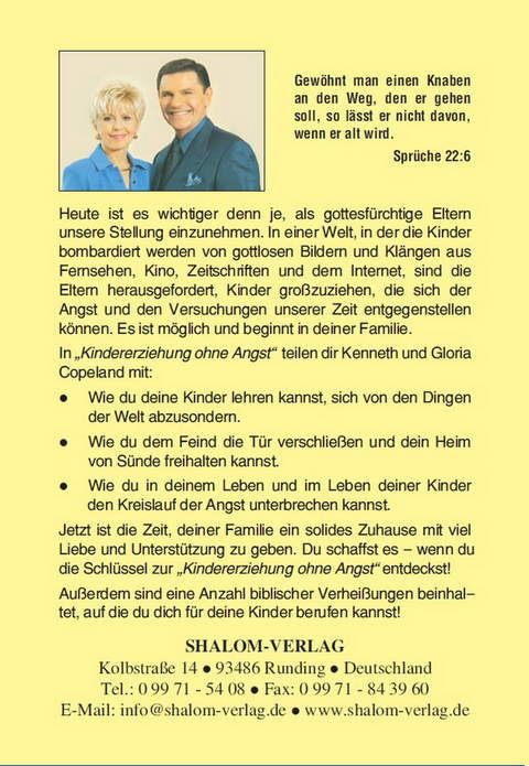 Kenneth & Gloria Copeland: Kindererziehung ohne Angst