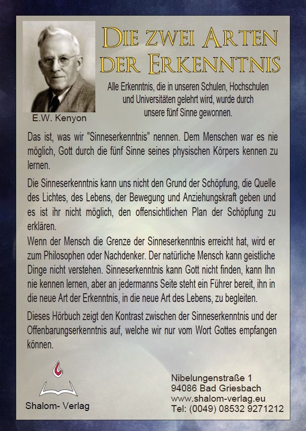 E.W. Kenyon: Die zwei Arten der Erkenntnis (MP3-1CD)