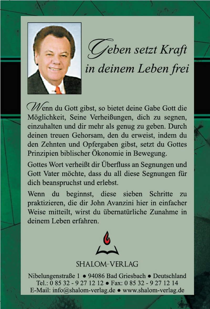 John Avanzini: Sieben zuverlässige Schritte zur Zunahme