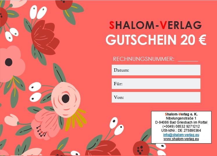 Shalom-Verlag: Gutschein 20 €