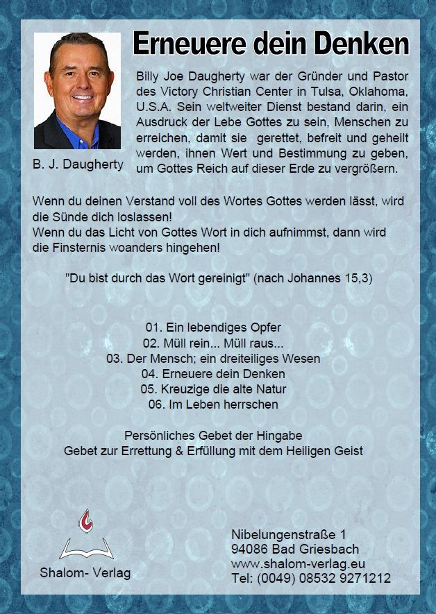 Billy Joe Daugherty: Erneuere dein Denken (1 CD)