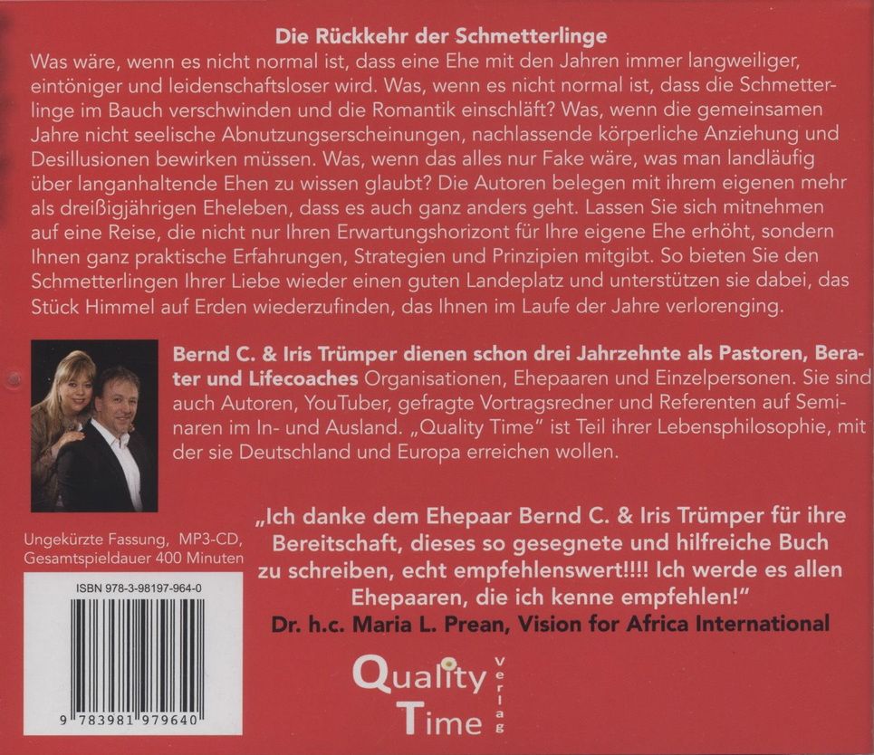 Hörbücher Deutsch - Predigten Deutsch - Bernd C. Trümper: Quality Time in der Ehe (CD)