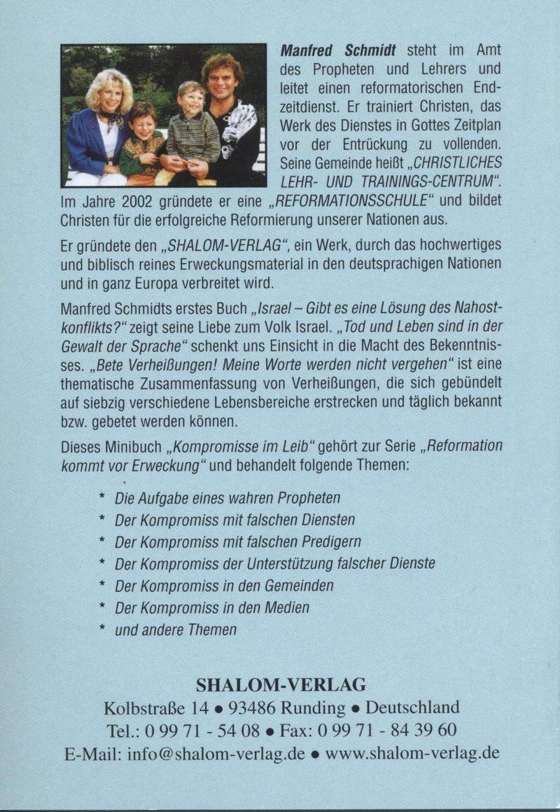 Manfred Schmidt: Kompromisse im Leib Christi