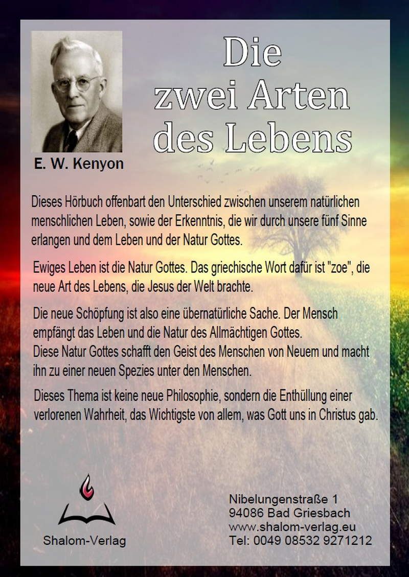 E.W. Kenyon: Die zwei Arten des Lebens (MP3 - 2 CDs)